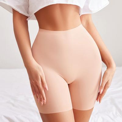 Pantalones de Seguridad para Mujer Alta Elasticidad Color Sólido Sin Costuras Anti-exposición Cintura Alta Ajuste Delgado