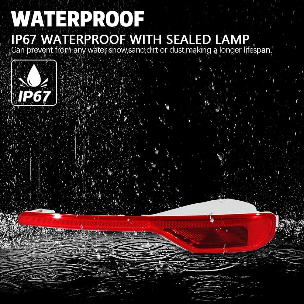 Rear Bumper Reflector Fit for 2018 2019 2020 2021 2022 2023 Volvo XC40,Without bulbs,Rear Bumper Tail Light Shell Brake Reflector Lamp Cover Replace
