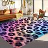 Gradient Leopard Carpet Mat Rug Home Decoration Living Room Floor Rug Sparkle Pattern Colorful Design Indoor Area Rug