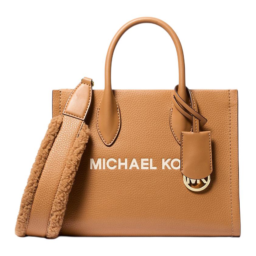 

Michael Kors MK Mirella Adjustable Shoulder Strap Logo Print Leather Shoulder Bag Women shoulder bag Light-Brown 35F4G7ZC5L-714 Basic Set (Bag+Dust Bag)