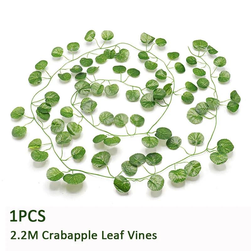Artificial Ivy Leaf Plants Vine Hanging Garland Fake Foliage Flowers Home Bedroom Garden Office Wedding Wall Decor Green Creeper