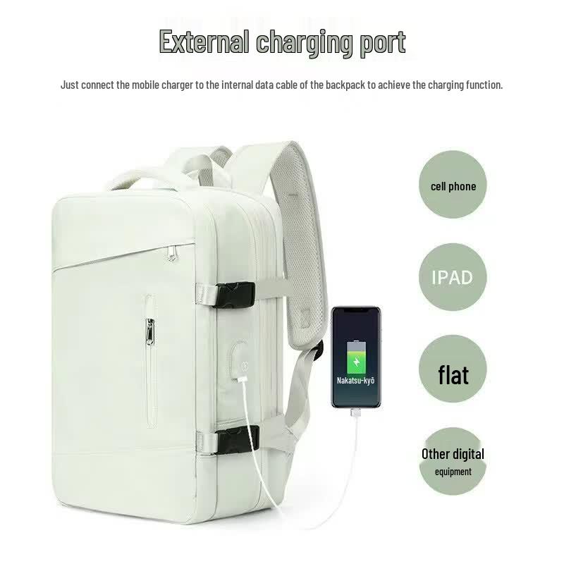 Expandable Dry-Wet Separation Laptop Travel Backpack