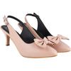 Shoetopia Pointed Toe And Bow Detailed Peach Pumps For Women & Girls /Uk4-Eu37