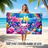 Underwater Fish Theme Quick Dry Beach Towel Custom Name Text Print Large Sand Resistant Towel Beach Vacation