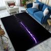 "Glowing Purple Katana with Lightning Design" Patterned Carpet, Suitable As a Non Slip Play Mat for the Living Room and Bedroom Sofa