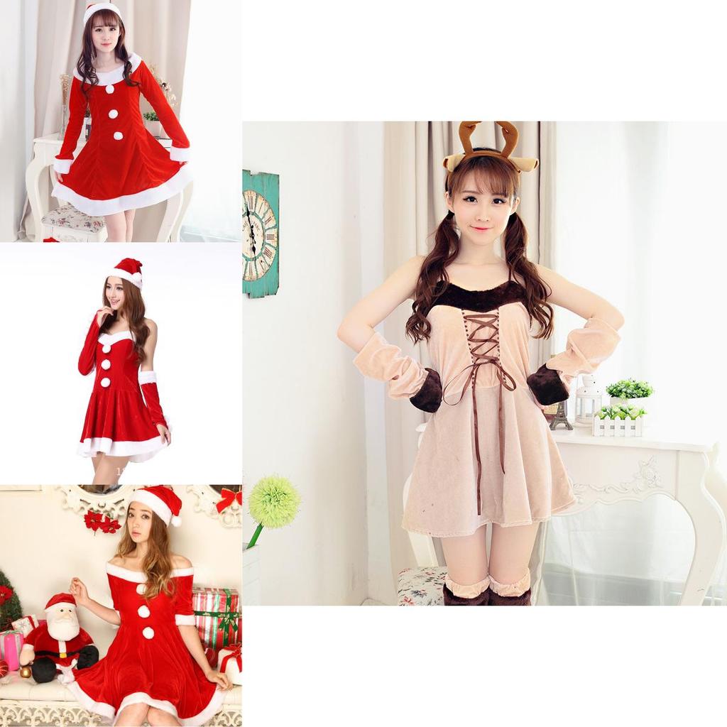 Classic Women Santa Claus Christmas Costume Timeless Design For Holiday Celebrations