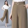 High-Waisted Wide-Leg Summer Pants for Women - Casual, Loose Fit with Elastic Waist