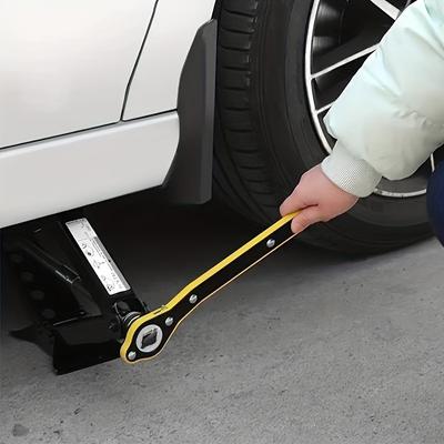 Chave de catraca Jack Tesoura Jack Garagem Pneu Roda Lug Chave Alça Mão de obra-chave Ferramenta de reparo de carro Carro Mão de obra-economia