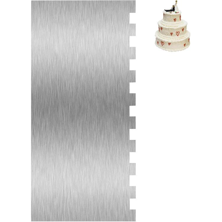 Cake Scraper Smoother Cake Decorating Supplies Kit 8.6 Inch Metal Bench Scraper for Baking Buttercream Smoother Stainless Steel Frosting Cake Comb