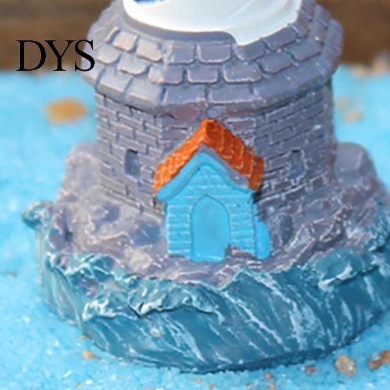 Lighthouse Sculpture Realistic Shape DIY Miniature Resin Figurine Micro Landscape Garden Decor
