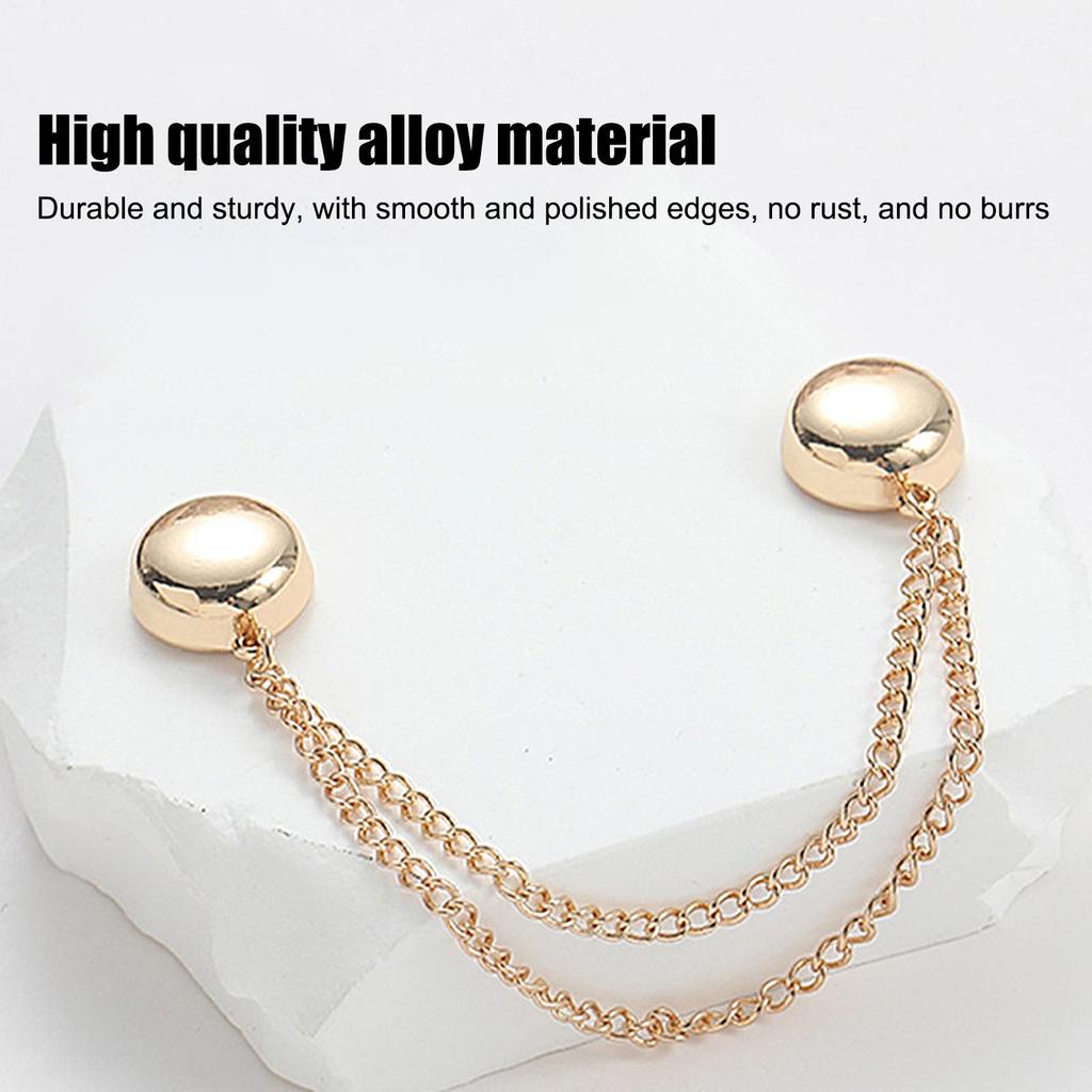 Chain Magnetic Buckle for Clothes T Shirt Shortening Magnets Strong Pin Buckle Wrist Tie Button for Long Pants Sleeves Trousers