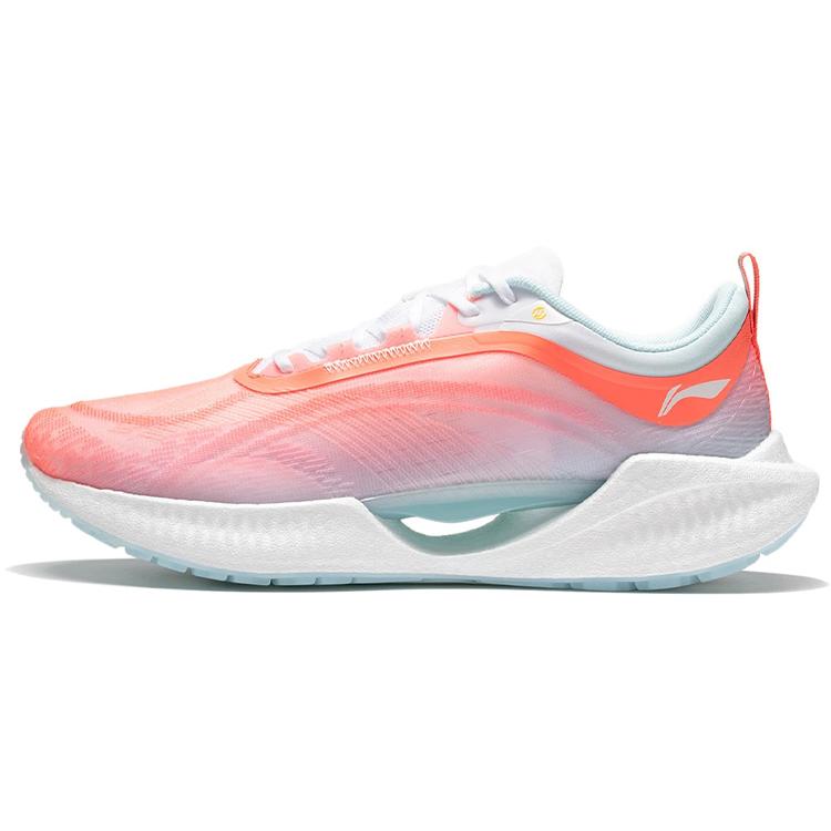 New LiNing Super Light 19 Lightweight Rebound Low Top Running Shoes Women's Fluorescent Fat Orange ARBS002-8