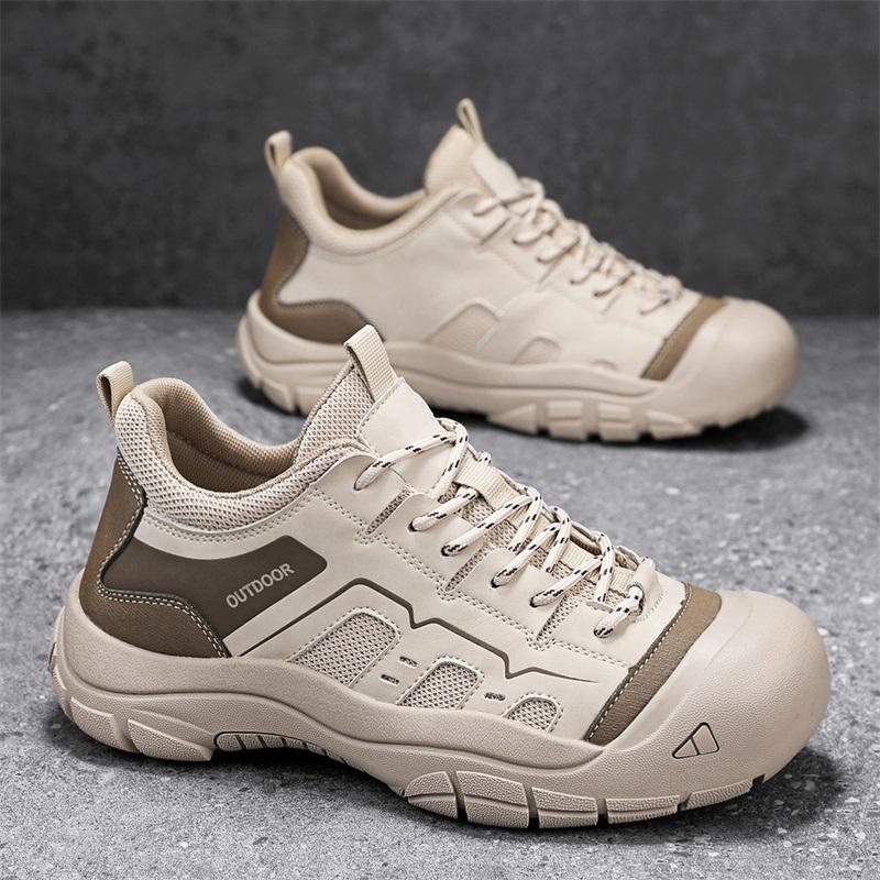 

Мужские нескользящие уличные кроссовки Новая кожа Трекинговая обувь для мужчин Повседневная обувь для пеших прогулок Путешествия Скалолазание Кемпинг Тренировочная обувь 44 песочный