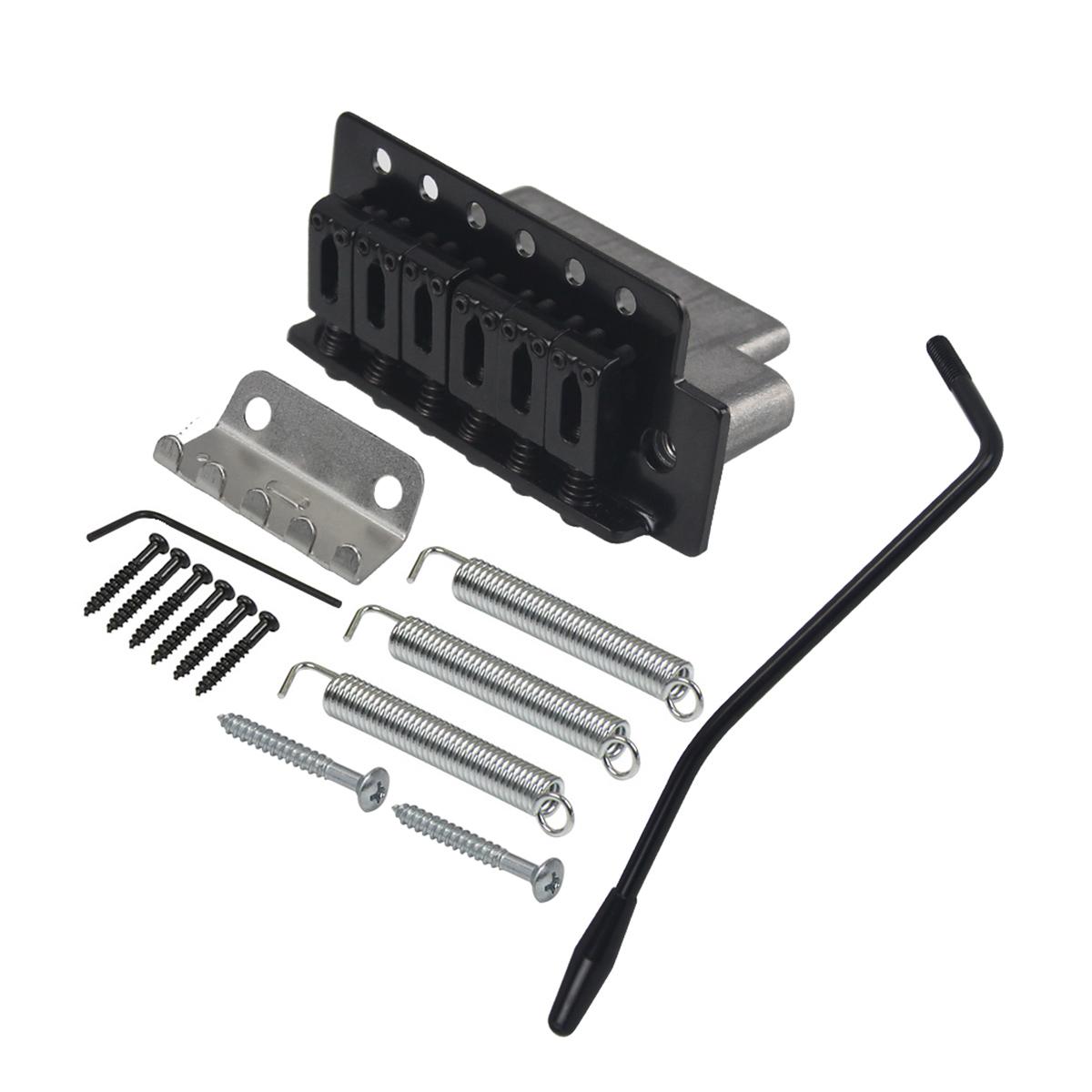 FLEOR Set of Electric Guitar Bridge Tremolo Bridge System With Whammy Bar for ST Guitar Parts Black чёрный