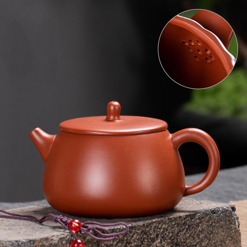 Traditional Purple Clay Teapot Dahongpao Ball Hole Filter Tea Infuser Raw Ore Zisha Tea Set Household Beauty Xishi Teapot