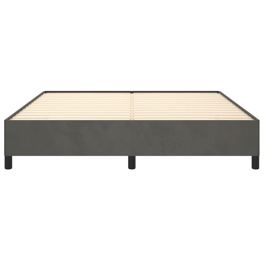 Vidaxl Bed Frame Without Mattress, Dark Gray, 160X200 Cm, Velvet