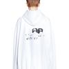 Balenciaga Hand Drawn Bb Icon Large Fit Hoodie White/Black 620947TNVQ19040