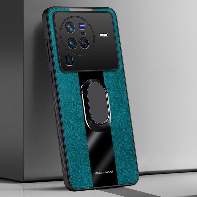 PU kožené pouzdro s držákem prstenu pro Vivo X80 Pro X Note 5G kryt luxusní magnetické silikonové ochranné pouzdro na telefon pro Vivo X Note X80