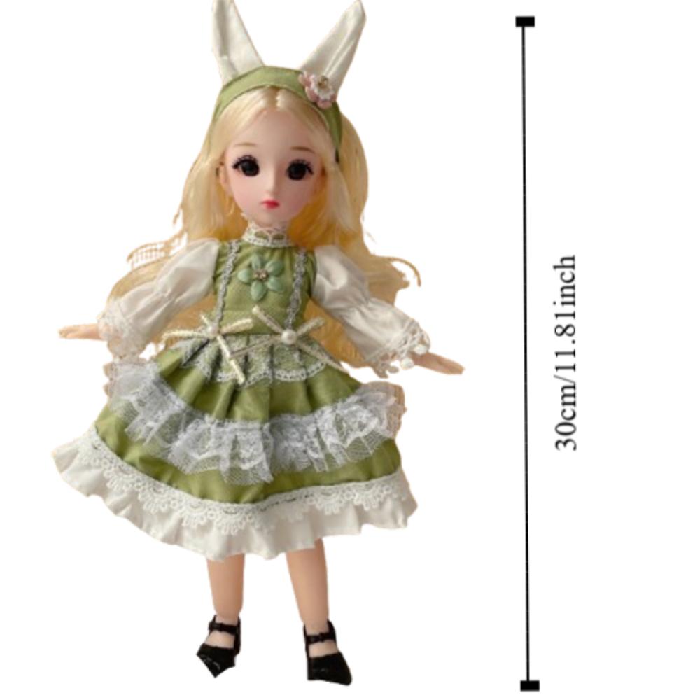 1 Set Attractive Eyes 30cm Bjd Doll with Clothes Princess Makeup Ball Joint Doll  Toddler