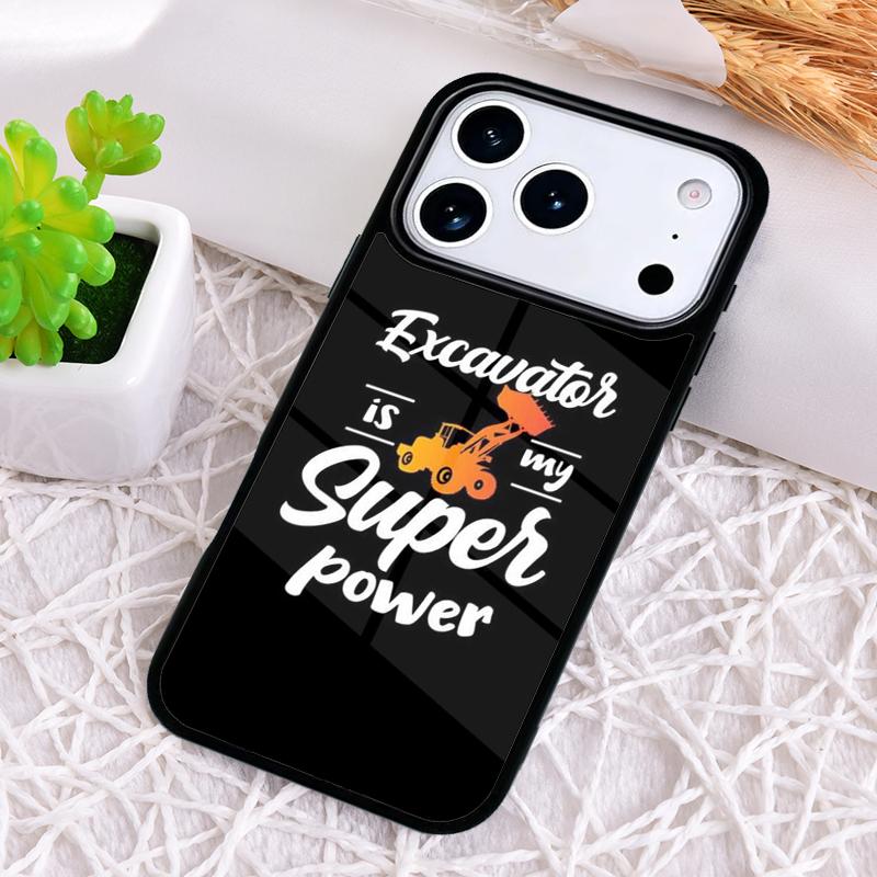 Bagger Bau Handyhülle für iPhone 17 Air 16 15 11 12 14 13 Pro Max Stoßfeste Hülle