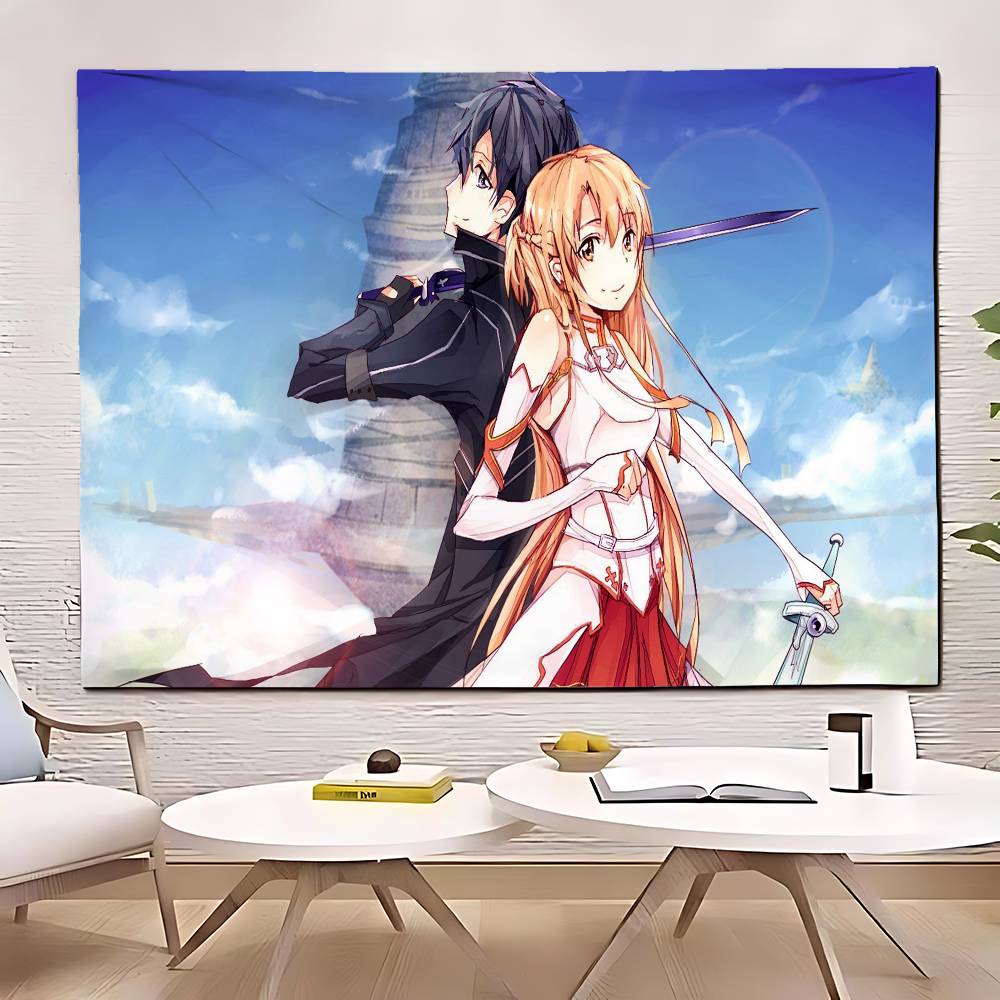 SSword Art Online Tapestry Customizable Tapestries Of Various Styleswall Hangings Celebrity Photo Printingwall Hangings