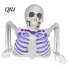 Halloween Skull Decor Candle Lantern with Color Changing LED Lights, Realistic Tabletop Horror Bone Texture Flameless Lamp for Indoor And Outdoor
