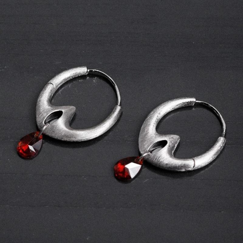 Stylish Copper Hoops Earrings Elegant Suspended Design Circle Earrings Jewelry For Casual Or Formal Occasions