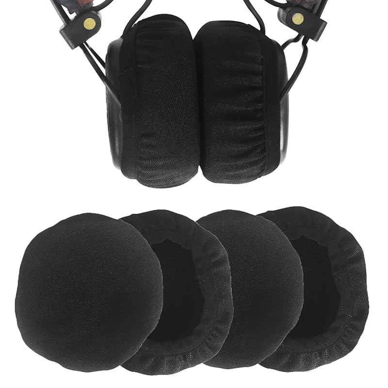

Adhiper headphone cover ear covers ice silk fabric 2 pairs of ear pads Gym for games washable elasticity headphones sweatshirt cover for headphones