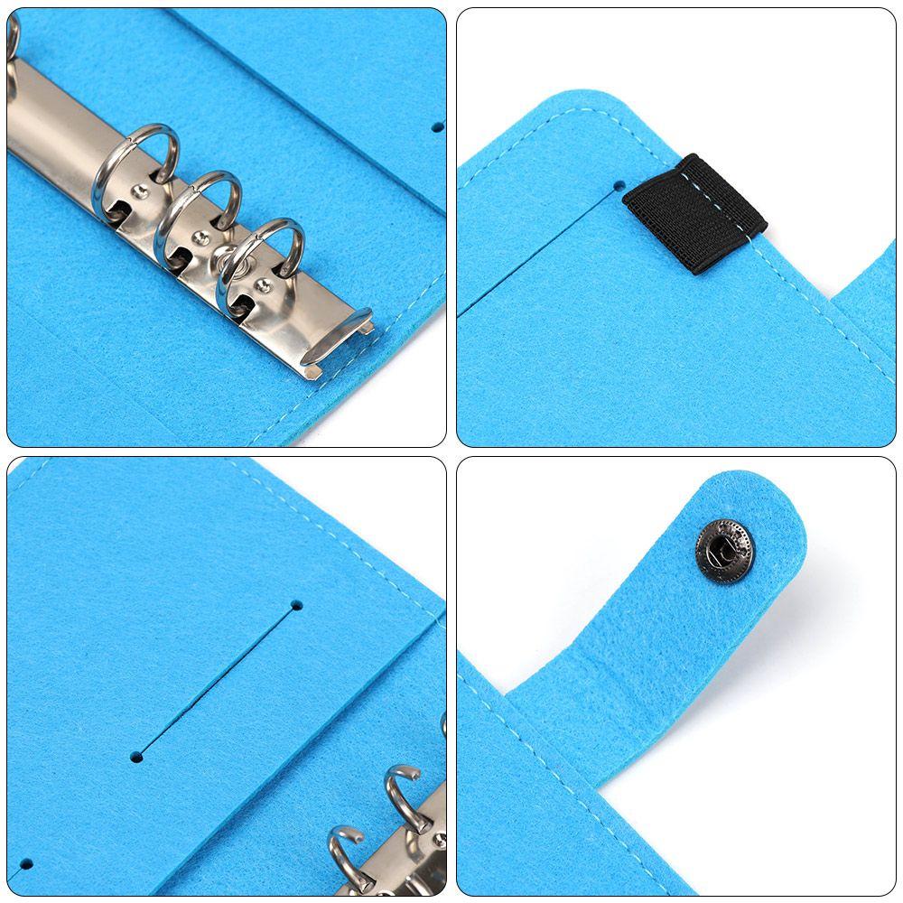 A6 Colorful Office Supplies Stationery Fashion Felt Notebook Felt Shell Ring Binder Portable Diary