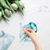 GORGECRAFT 4 Styles Sea Animals Window Decals Static Glass Sticker Turtles Seahorses Whales Jellyfish Pattern Window Clings Film Bedroom Bathroom