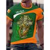 3D Printed Irish Flag T Shirt For Men St. Patrick's Day Clover Graphic T-Shirts Fashion Casual Women Loose Round Neck Tops Tees