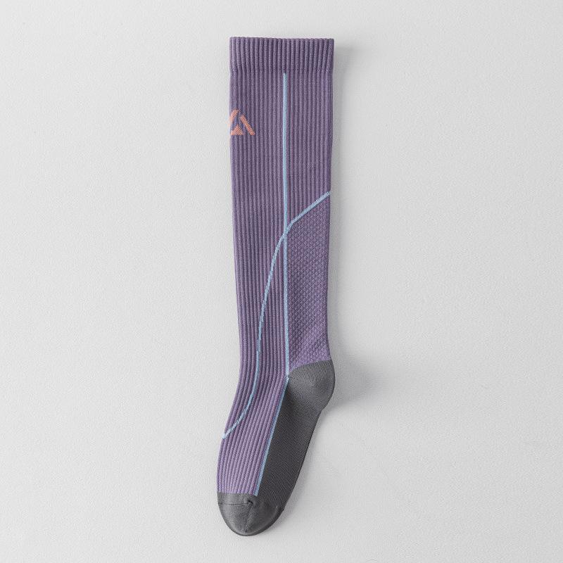 Sports Pressure Socks, Women's Long Socks, Fitness Professional Running and Skipping Rope Compression Mid-calf Socks, Yoga Slimming Leg Calf Socks