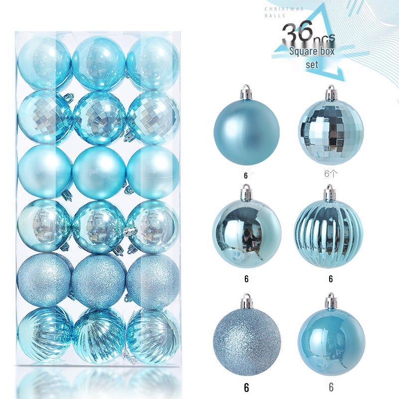 36 Electroplated Plastic Christmas Ball Ornaments for Tree and Window Decoration