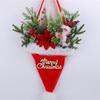 Creative Luminous Christmas Hat Decorative Door Hanging Pendant, Christmas Green Plant Needle Door Hanging Christmas Tree Decoration Supplies