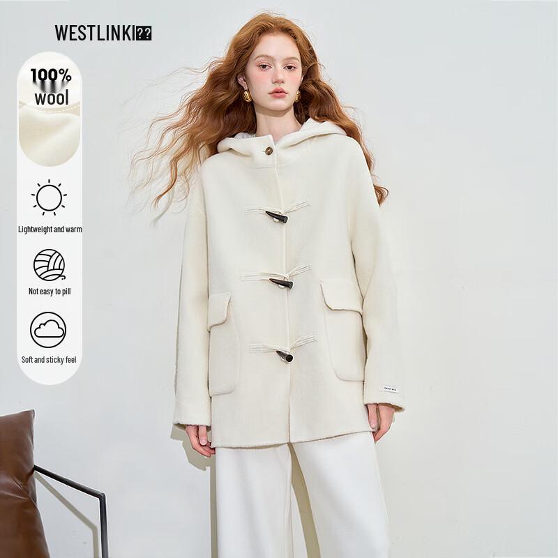 

Xiyu Women s 100% Wool Toggle Mid-length Coat M