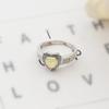 Trending White Heart-Shaped Opal Ring in Ins Style