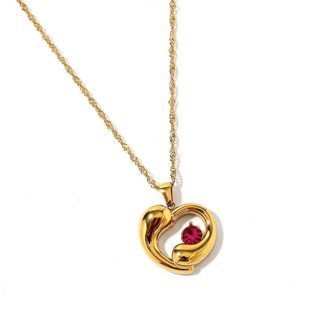 Yingtai 18k Gold Stainless/Titanium Steel Necklace: Summer Star, Moon & Sun Design, High-Quality Polished Finish for Women.
