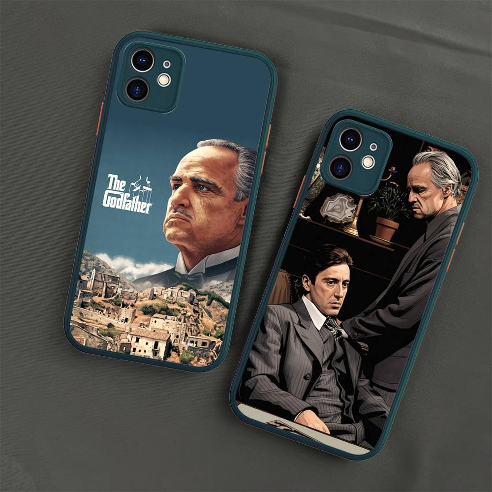 TV T-The Godfather Phone Case For iPhone 16 15 14 13 12 11 Pro Max Plus X XS MAX Black Matte Phone Fundas