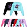 5602 Kids Girls Lily Lovebraids Printed Regular Long Sleeves Short Sweatshirt
