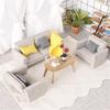 Miniature Dollhouses Sofa Couch 1/12 Scale Handcrafted Wooden Furniture For Living Room Bedroom