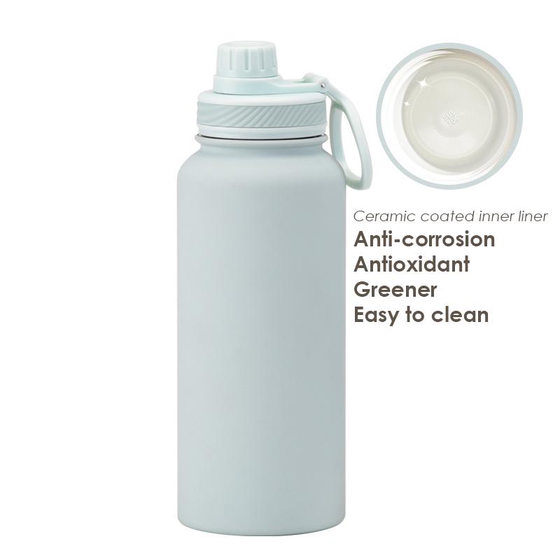 PuraCool Personalisierte Wasserflasche | 1000ml Kundenspezifische Thermosflasche | Keramische Korrosionsschutzbeschichtung Becher