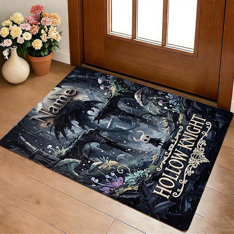 Custom Name Hollow Knight Carpet Rug for Bedroom Living Room Home Sofa Decoration,Playroom Sofa Office Home Decor Game Large Decor Floor Mat