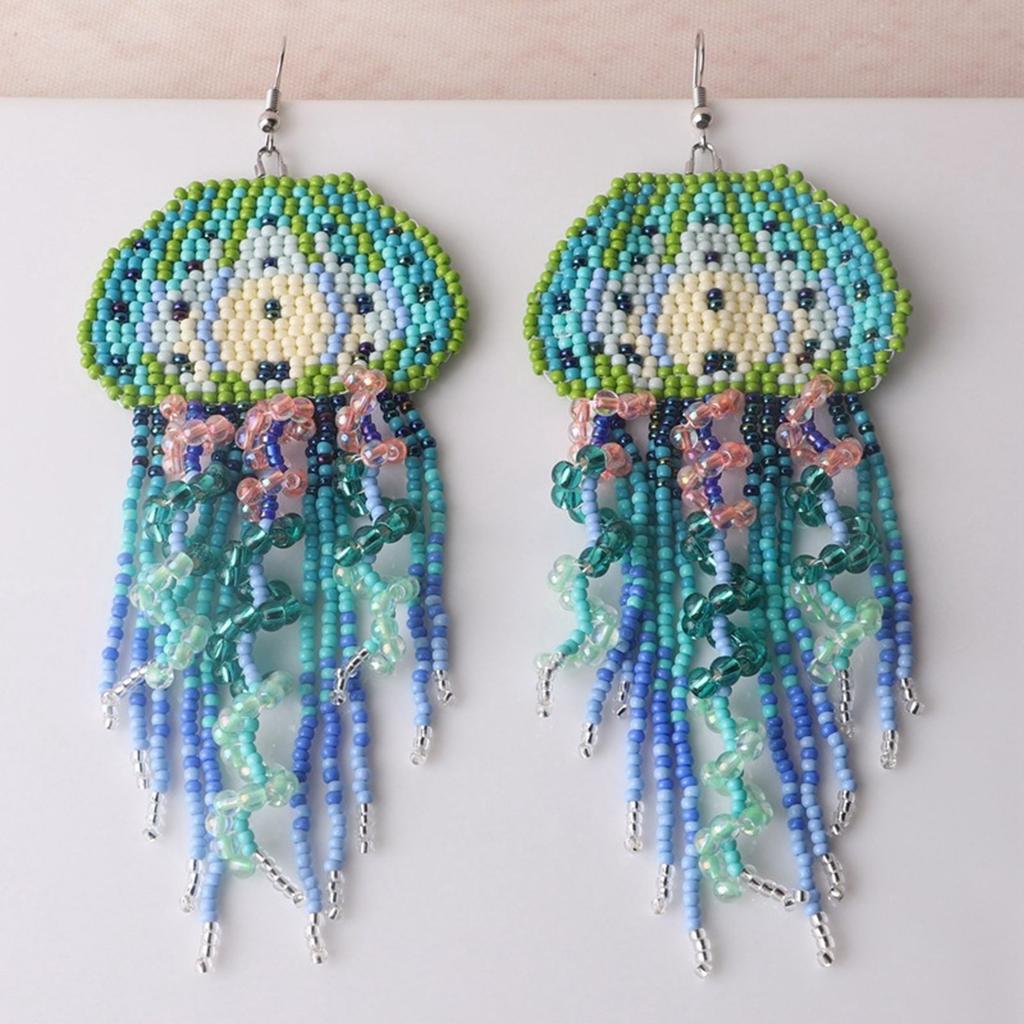 Unique Bohemian Tassels Earrings Featuring Handmade Beads Fashion Ear Jewelry Perfect for Festivals and Parties