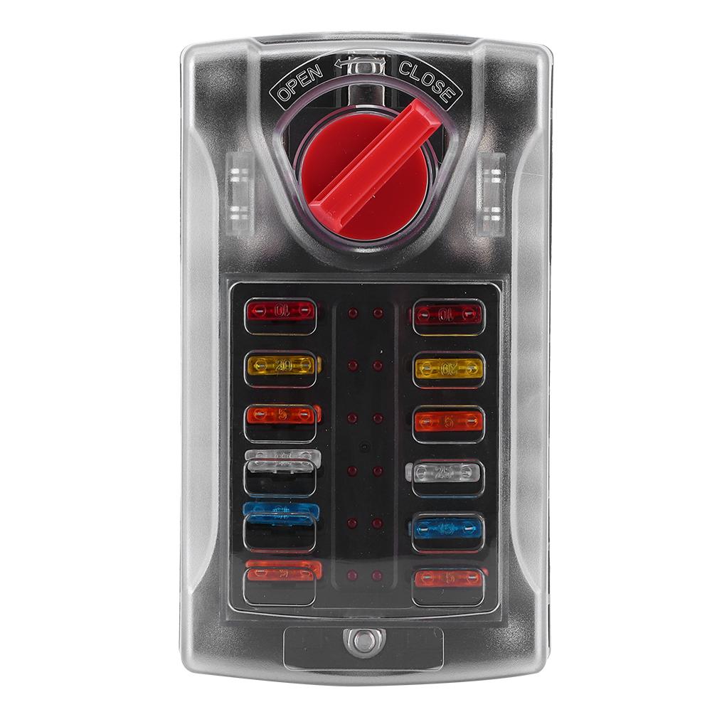 

12 цепей предохранительный блок индикаторная лампа использование автомобиль яхта универсальный морской катер пылезащитный