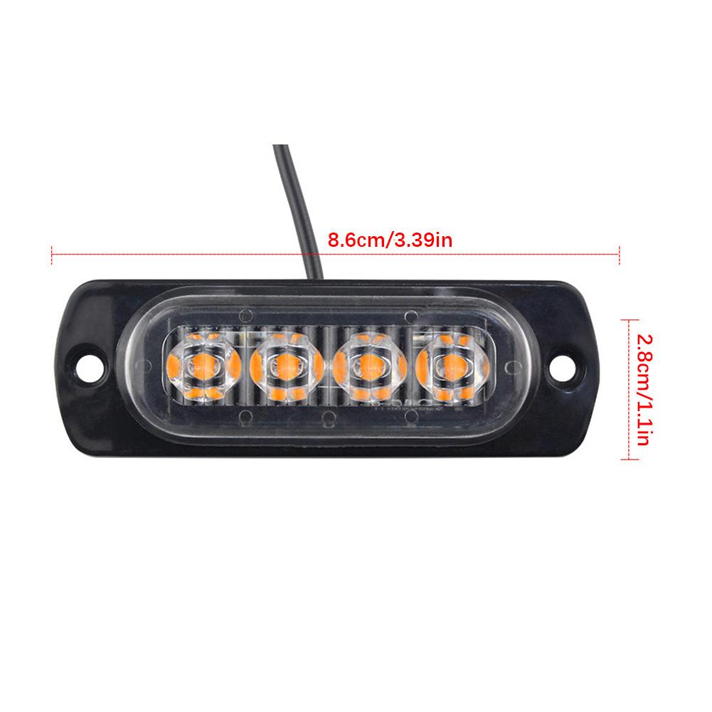 1pcs Led Strobe Warning Light Cheap Strobe Grille Flashing Lightbar Truck Car Beacon Lamp Amber Traffic Light 12V 24V Car Light