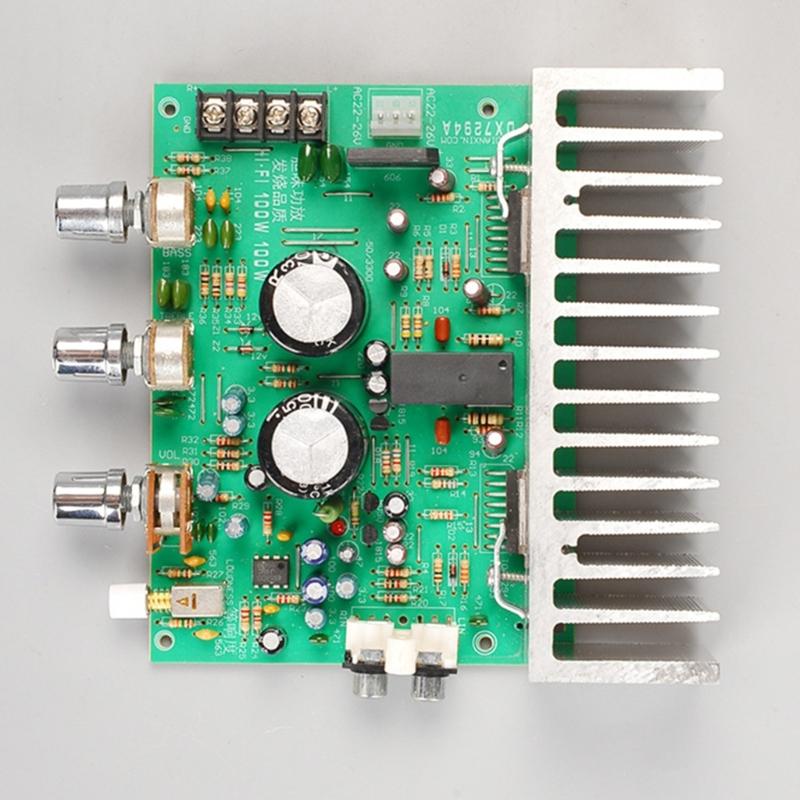 TDA7293 2Channel 100W+100W Highly Power Amplifiers Board Power Wire AC18v35V Amplifiers Module for Home Sound Setups