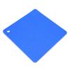 Heat Insulated Pad Square Shape Thickened Silicone Prevent Slip Heat Proof Mat for Wax Pot BowlDark Blue
