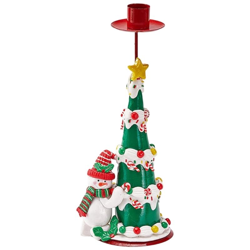 

Elegant Retro Type Metal Candle Stand PVC Trim Holiday Table Decorative Piece Candle Hold