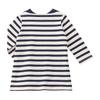 MIKIHOUSE HOT BISCUITS Striped Long Sleeve Boys and Navy and Size Dress, Girls, White, 110cm, 70-1902-492