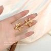 Millennium Spice Girls Wind Metal Pentagram Earrings New Popular Hollow Design Earrings Women's Earrings